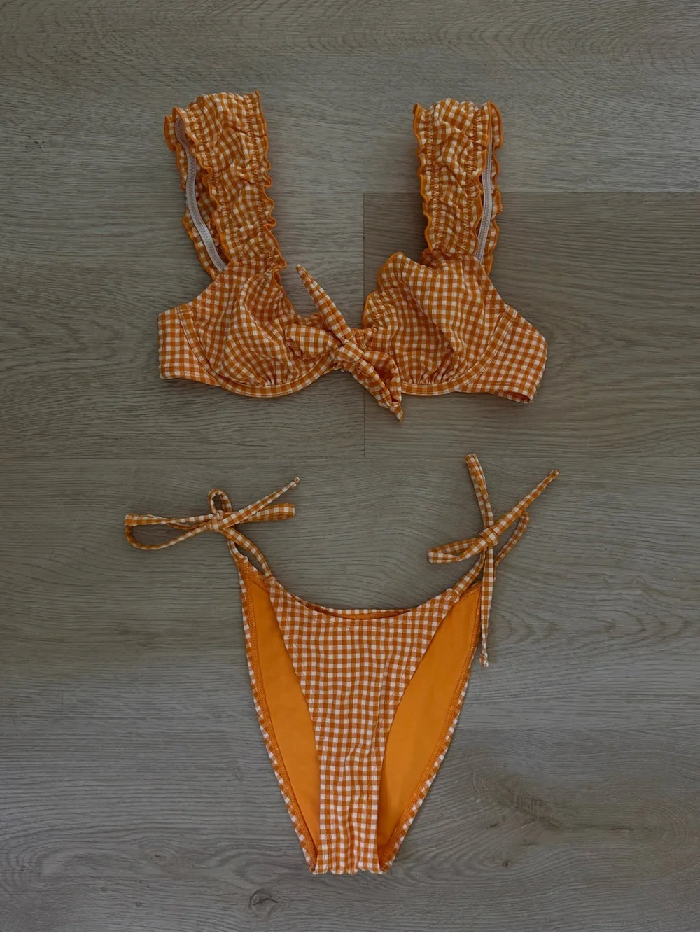 Orange Gingham Bikini